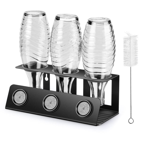 Ural Art Soporte Para Botellas De Vidrio De Acero Inoxidable, Soporte