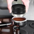 thumbnail image 4 of Herramienta de prensado de café de acero inoxidable ajustable de doble capa de 58 mm, 4 pendientes en ángulo, color negro, 4 of 8