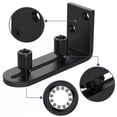 thumbnail image 3 of Winsoon Nuevas guías de piso para puertas corredizas de granero Kit de herrajes con rodillos ajustables Rodamientos de bolas lisos Diseño de fondo plano al ras con el piso Guía de rodillos para montaj, 3 of 7