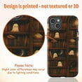 thumbnail image 2 of Cute Ghost Library Bookshelf Phone Case, Dual Layer Protective Phone Cover, Halloween Spooky Aesthetic Gift for iPhone 16 15 14 13 12 11 Pro Plus Mini, 2 of 6
