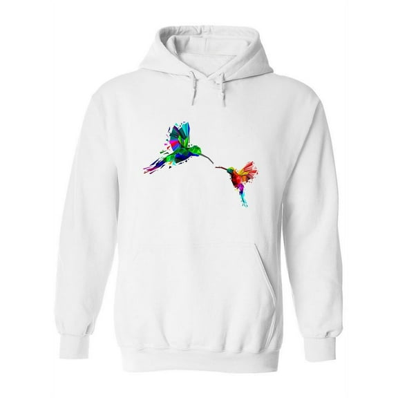 Geometrical Hummingbirds Hoodie Women -Image by Shutterstock, Female Medium