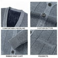 thumbnail image 5 of APEXFWDT Men's V-Neck Fleece-Lined Sweater Cardigan Casual Stretch Knit Button-Up Sweater Jacket for Fall/Winter Business & Office, 5 of 9