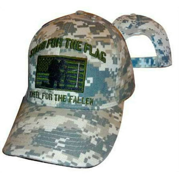Stand For The Flag Kneel For The Fallen Camo Tactical Hat Cap