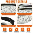 thumbnail image 3 of Waistpack PU leather patchwork pattern men's and women's universal diagonal bag personalized laser waist bag beach bag, 3 of 6