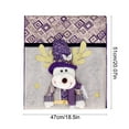 thumbnail image 3 of Luoshdecor Christmas Chair Back Covers, Winter Purple Reindeer Santa Snowman Chair Cover for Kitchen Holiday Home Party 18x21 in, 3 of 6