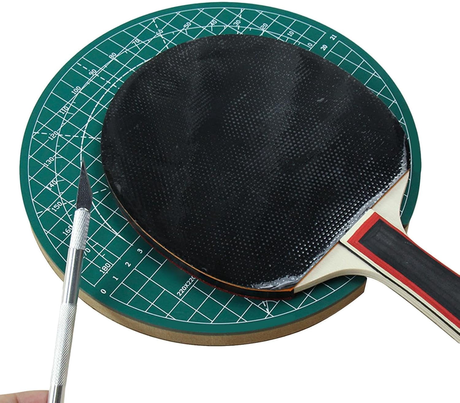 Generic Table Tennis Paddle Cutter, Workbench Rubber Cutter for Rackets