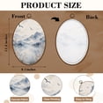 thumbnail image 3 of Canvas Wall Art Mountain Peak Lake Wall Mural Tall Reeds Mountains Water Body Birds Oval Framed Canvas Prints Vintage Wall Hanging Decor for Home Decorations 8.6"x11.4", 3 of 7