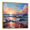 thumbnail image 2 of Designart "Vivid Liquid Art Of Oceanic Charm II" Ocean Floater Framed Wall Art Prints, 2 of 5