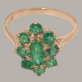 thumbnail image 5 of LBG British Made 10k Rose Gold Natural Emerald Womens Statement Ring - 33 size options - Size 5, 5 of 6