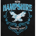 thumbnail image 2 of Cute New Hampshire Floral Eagle Women's Graphic T Shirt Tees Brisco Brands S, 2 of 5
