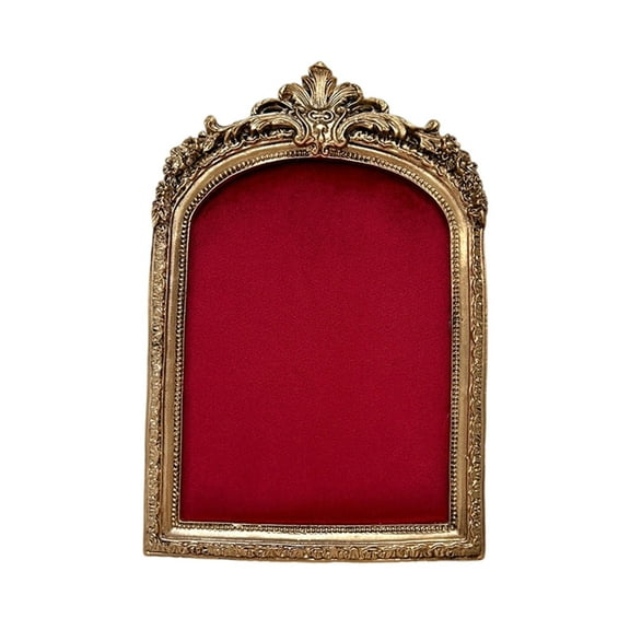 Classical Photo Frame Jewelry Showcase Flannel Lined Resin Construction Earring Necklace Holder For Home Retail Use