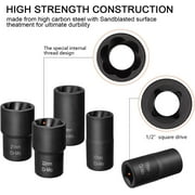 THINKWORK TW6009 Twist Socket 4 in Socket Size, 1/2 in Drive Size, Deep, 5 Piece