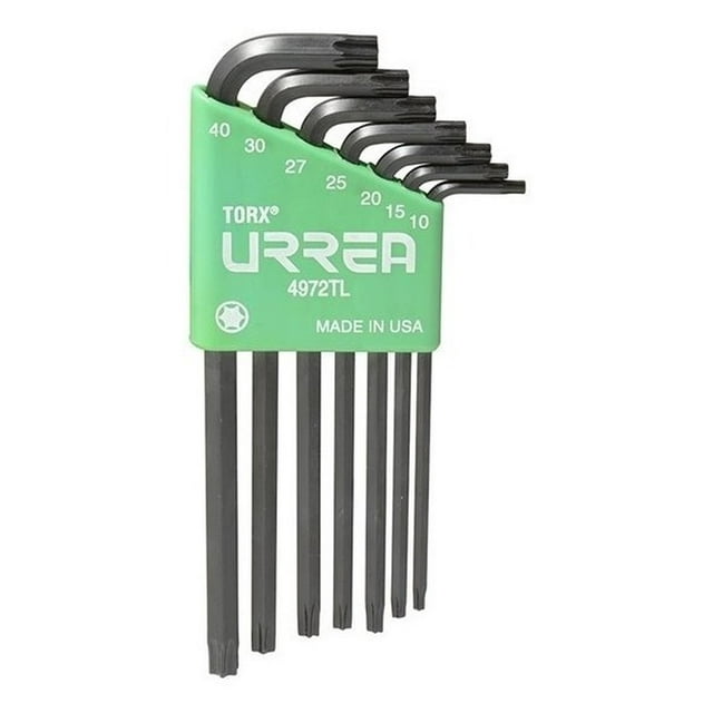 Juego De 7 Llaves Hexagonales L Torx Larga Rack Urrea 4972TL