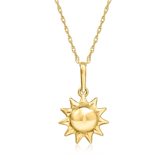 Pure Collection by Ross-Simons Italian 14kt Yellow Gold Sun Pendant Necklace, Women's, Adult