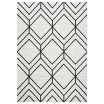 SAFAVIEH Adirondack Caitriona Geometric Squares Area Rug, Light Grey/Black, 2'6" x 4'