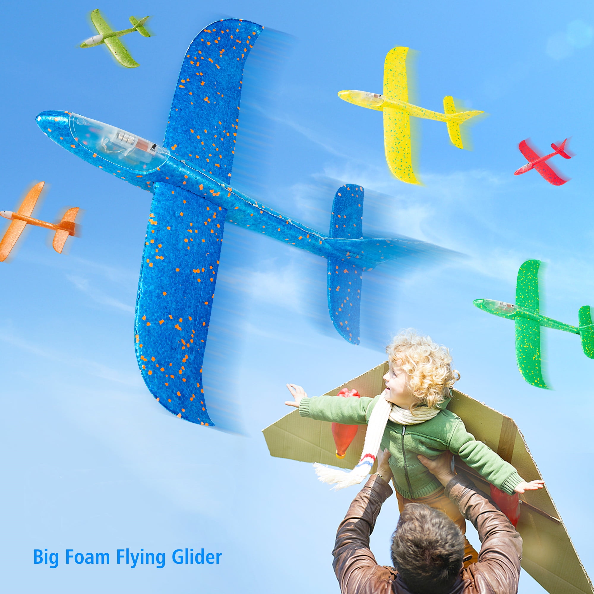 Hand Throw Flying Glider Airplanes Toys for Children Foam Aeroplane