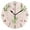 Black, variant on Cute Hearts with Cactus Valentine Round Wall Clock Silent Analog Battery Operated Black Pointer Home Decor 9.84" Diameter
