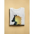thumbnail image 3 of Woman Wolf Silhouette Sweatshirt Women -Image by Shutterstock, Female Large, 3 of 4