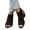 Black, variant on Women's Chunky Heeled Sandals Knitting Peep Toe Slip On Slingback Low Heels Fashion Fabric Sandals