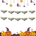 thumbnail image 1 of Guirnalda colgante de Halloween HBASD, banderines de ángel, fantasma y murciélago para fiesta de Halloween, decoración de chimenea para el hogar (murciélagos florecientes), 1 of 6