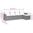 thumbnail image 2 of vidaXL 5 Piece Garden Sofa Set with Cushions Grey Poly Rattan, 2 of 5