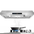 thumbnail image 2 of 30 Inch Under Cabinet Range Hood Ductless Range Hoods with Touch Control,3-Venting Kitchen hood,Stainless Steel Vent Hood,Under Cabinet Range Hood 30 inch,Hood Vents for Kitchen 3 Speeds, 2 of 15