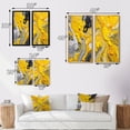 thumbnail image 4 of Designart "Cosmic Vibrations in Yellow and Grey II" Abstract Wall Art Set Of 2 - Yellow Abstract Canvas Set For Living Room Decor, 4 of 7