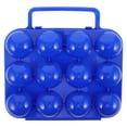 thumbnail image 1 of Huevera portátil con asa plegable, contenedor para 12 huevos, ideal para cocina y exteriores (azul), 1 of 7