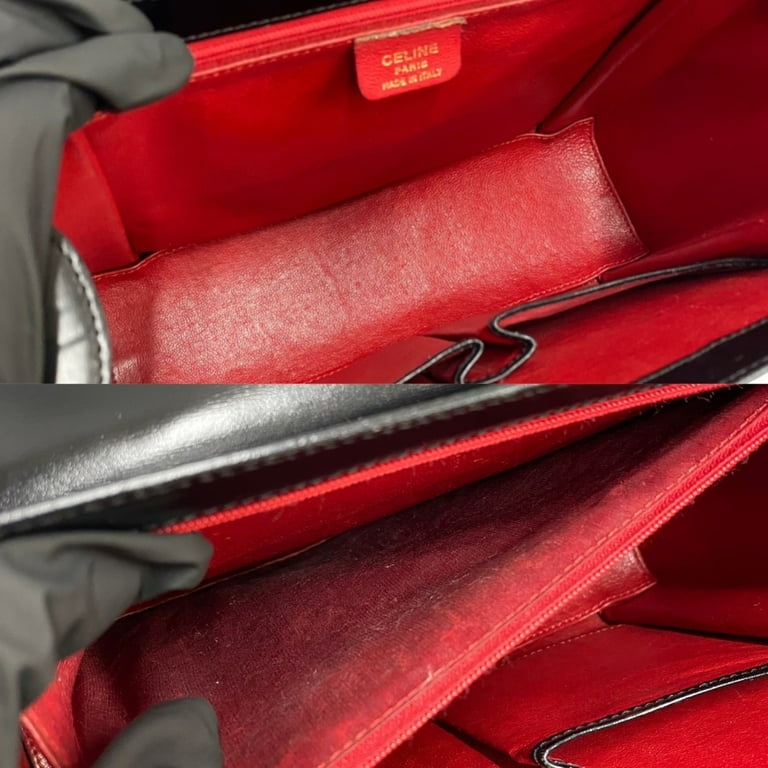 Pre-Owned CELINE Vintage Logo Turnlock Hardware Calf Leather Pre-Owned CELINE Vintage Logo Turnlock Hardware Calf Leather