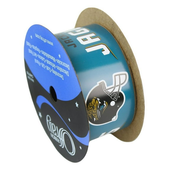 Jaguars Printed Ribbon 1-5/16-Inch Width, 12 Foot Spool