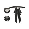 thumbnail image 3 of INSPIRE CHIC Women's Ribbon Brooch Necktie Rhinestone Bow Ties for Elegant Chic, 3 of 5