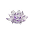 thumbnail image 1 of Cateissary Flor de loto de cristal Pisapapeles Feng Shui Esfera Cristales Flores decorativas para recuerdos de boda Fiesta en casa Decoración Púrpura, 1 of 1