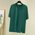 thumbnail image 2 of ZyeKqe Womens Pajama Top Crew Neck Sleep T-Shirt Short Sleeve Lounge Top Soft Summer Tee, 2 of 6