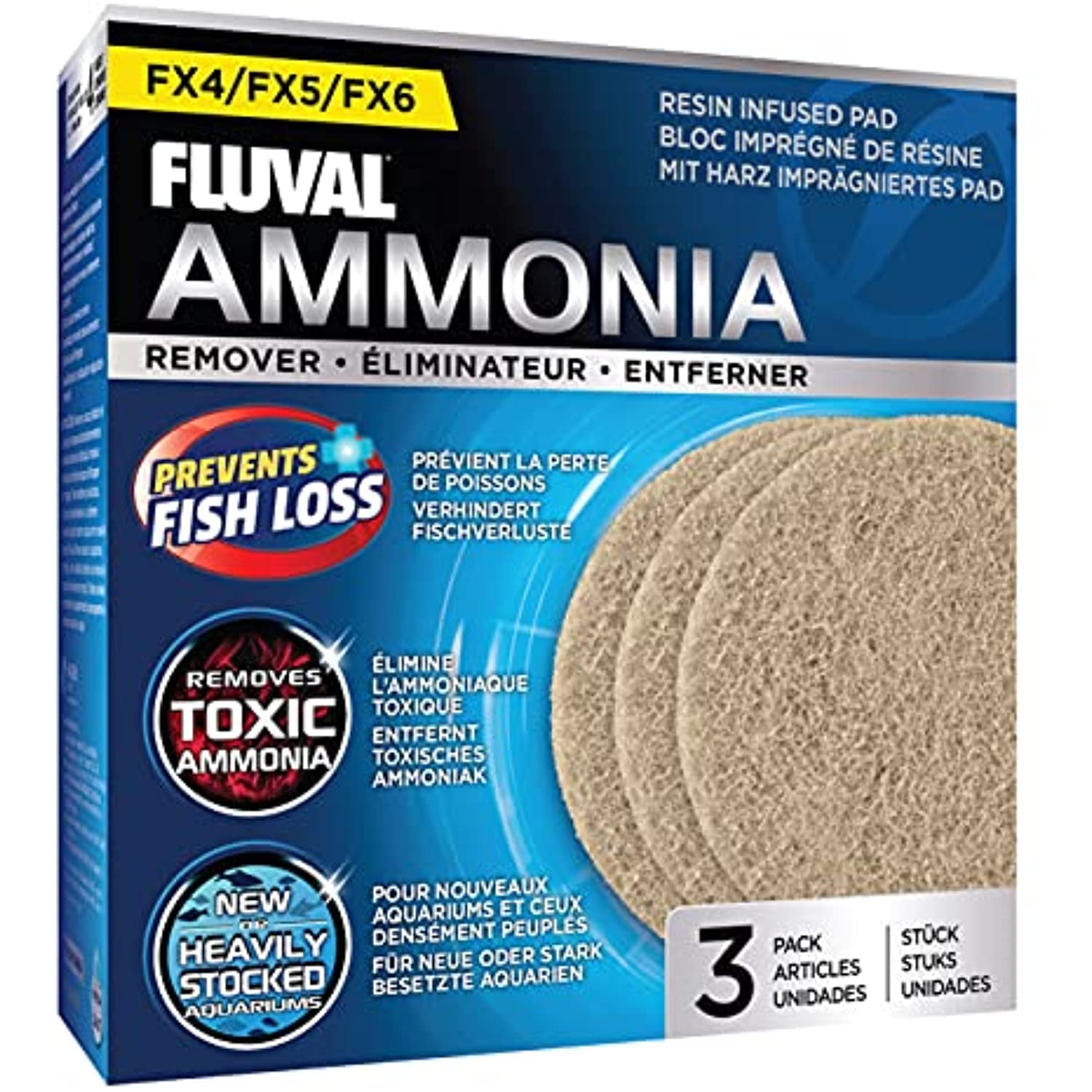 Phosphate Remover Pads For Fluval FX4 FX5 FX6 Filters - 6 Pack