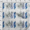 thumbnail image 2 of oneOone Cotton Poplin Medium Blue Fabric Monuments Travel Sewing Material Print Fabric By The Yard 42 Inch Wide, 2 of 4
