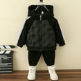 thumbnail image 5 of MXIEZI Toddler Baby Hooded Cotton Jacket for 1-10 Years Boys Girls Thicken Warm Fleece Outerwear Kids Fall Winter Padded Coats, 5 of 7