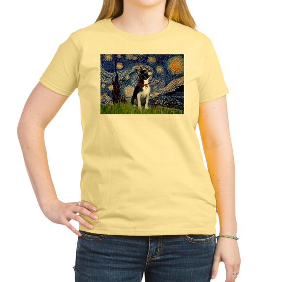 CafePress - Starry Night & Boston Women's Light T Shirt - Women's Classic T-Shirt