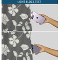 thumbnail image 6 of Vargottam Printed Blackout Curtains - Gray Floral Design, Set of 2 Panels, 52 x 90 Inches - Room Darkening, Thermal Insulated Window/Door Drapes with Grommets, 6 of 9