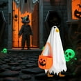 thumbnail image 2 of Halloween Goose Outfit Lawn Porch Goose Cloths Ghost Costume Plastic Goose Clothing Fall Halloween Goose Outfit for 23" Goose Outdoor Patio Yard Lawn Art Decoration, 2 of 8