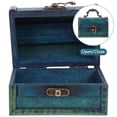 thumbnail image 2 of Miangastore Retro Wooden Jewelry Box With Lock Handheld Storage Case For Necklaces Earrings Groomsmen Proposal Box Decor, 2 of 9