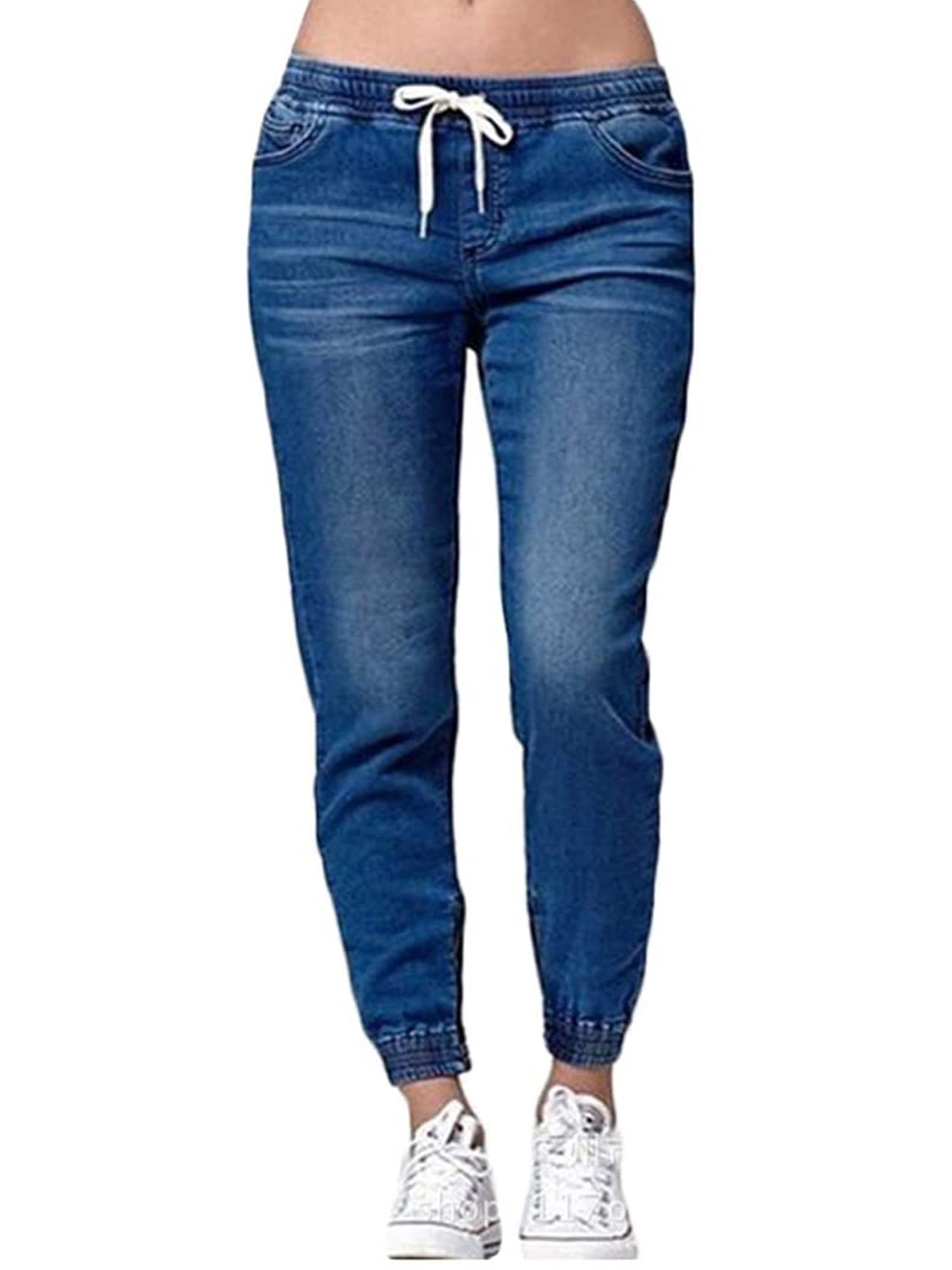 womens skinny jeans with elastic waist