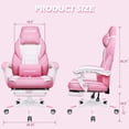 thumbnail image 4 of Bossin Gaming Chairs with Footrest, Massage Leather Game Chair for Adults, Big and Tall Gamer Chair with Headrest and Lumbar Support, 4 of 8