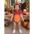 thumbnail image 4 of RUINIXCW Newborn Baby Girl Boy Thanksgiving Turkey Costume Infant Fall Winter Animal Cosplay Photoshoot Outfit Sleeveless Warm Fleece Hooded Romper, 4 of 10