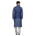 thumbnail image 3 of Atasi Ensemble Kurta Pyjama Imprimé Veste Col Mandarin Chemise Ethnique Traditionnelle, 3 of 5