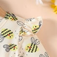 thumbnail image 5 of Hotiary Girls Spring and Autumn Long Sleeved Crew Neck Honeybee Print and Bow Decoration Dress for 6M-3T Infant Toddler, 5 of 6