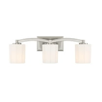 Satin Nickel Three Light Bathroom Vanity from the Whitney Collection