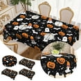 thumbnail image 2 of Halloween Tablecloth With Pumpkin Decoration Washable And Stain . Table Cover Suitable For Parties Picnics And Dinners, 2 of 4