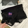 thumbnail image 4 of Mens Sexy Sheer Boxer Briefs Seamless See-through Ice Silk Underwear, 4 of 8
