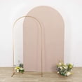 thumbnail image 4 of Efavormart Matte Nude Spandex Fitted Chiara Backdrop Stand Cover For Round Top Wedding Arch - 8ft, 4 of 6