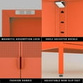 thumbnail image 4 of CHSHIN 47.2"H Orange Metal Locker Storage Cabinet with 2-Mesh Doors,3-Tier for Office,Home,Entryway, 4 of 9